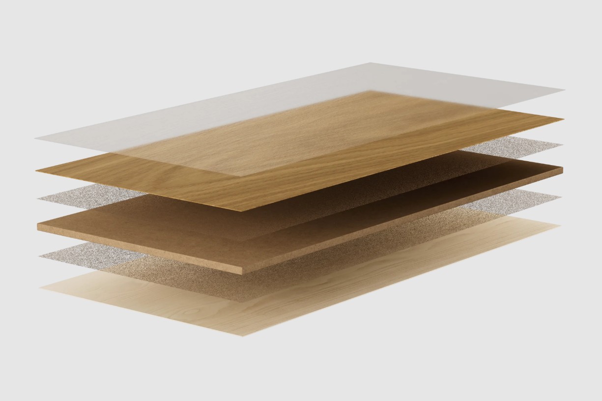 Warstwy podłogi Woodura Planks